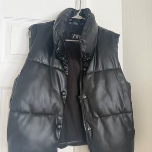 Zara Black Quilted Vest